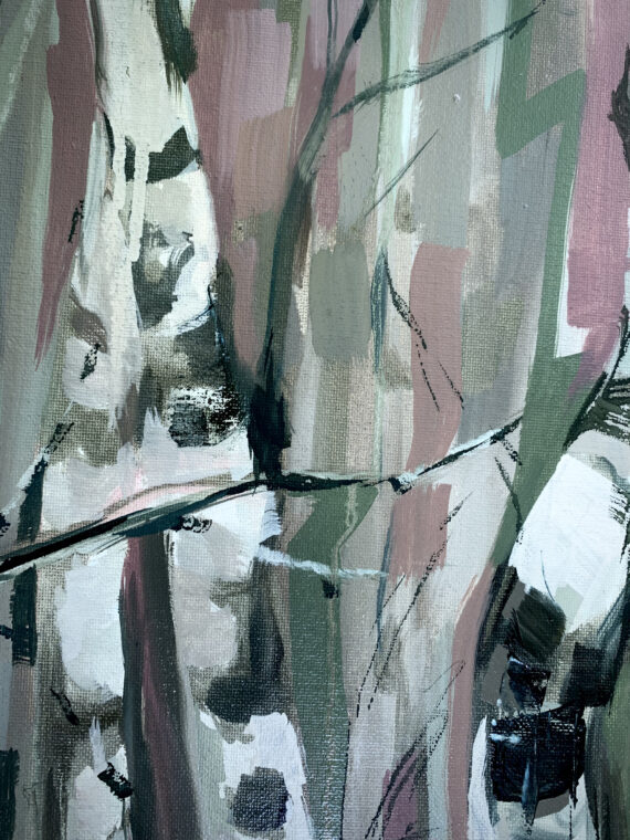 "Väikesed kased", õli lõuendil, 70 x 50 cm - Image 3
