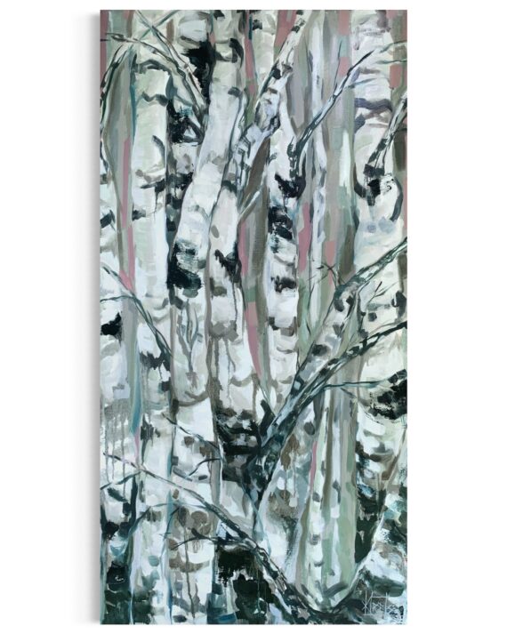 "Suured kased", õli lõuendil, 100 x 50 cm
