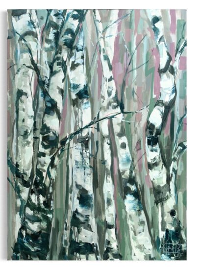 "Väikesed kased", õli lõuendil, 70 x 50 cm