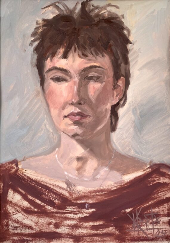 "Lysis", õli krunditud papil, 70 x 50 cm - Image 2