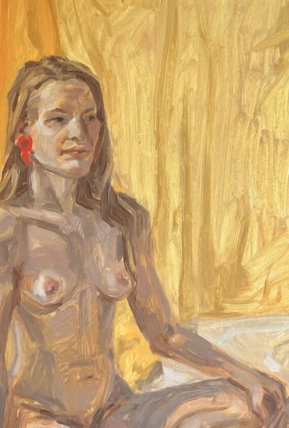 "Blondidele ei sobi kollane!?", õli krunditud papil, 70 x 50 cm - Image 3