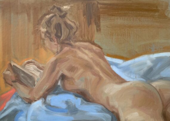 “Mirjam”, õli krunditud papil, 70 x 50 cm - Image 2