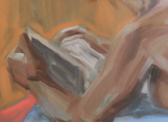 “Mirjam”, õli krunditud papil, 70 x 50 cm - Image 3