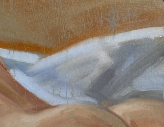 “Mirjam”, õli krunditud papil, 70 x 50 cm - Image 4