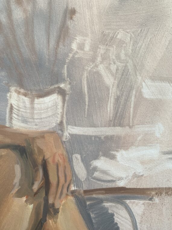 “Christiana”, õli krunditud papil, 70 x 50 cm - Image 4