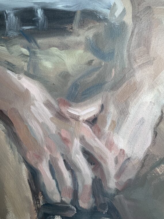 “Gaspard”, õli krunditud papil, 70 x 50 cm - Image 4