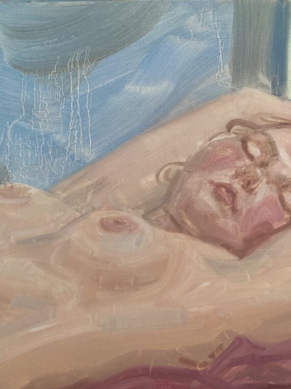 "Hanna", õli krunditud papil, 70 x 50 cm - Image 3