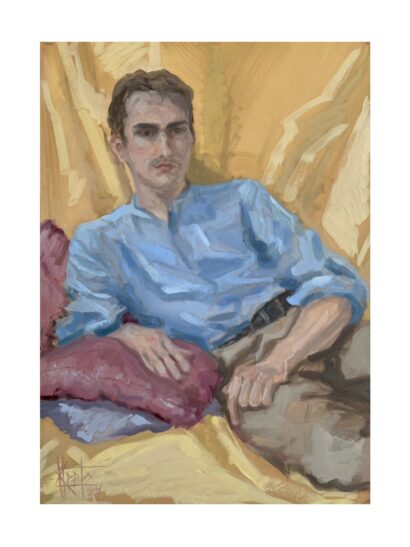“Gaspard II”, õli krunditud papil, 70 x 50 cm