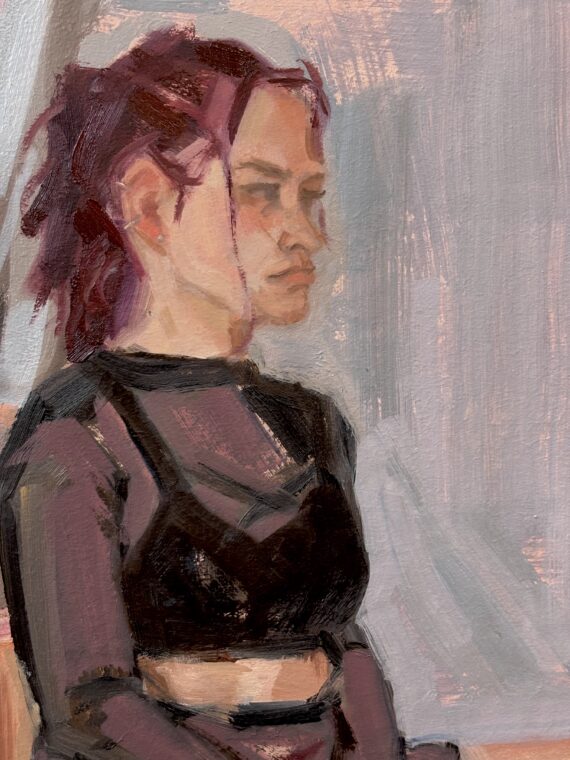 “Maarja”, õli krunditud papil, 70 x 50 cm - Image 3