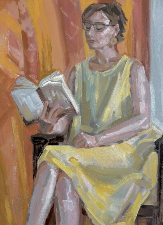 “Mari”, õli krunditud papil, 70 x 50 cm - Image 2