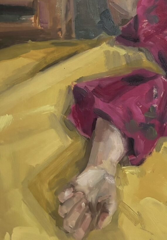 “Anna”, õli krunditud papil, 70 x 50 cm - Image 3
